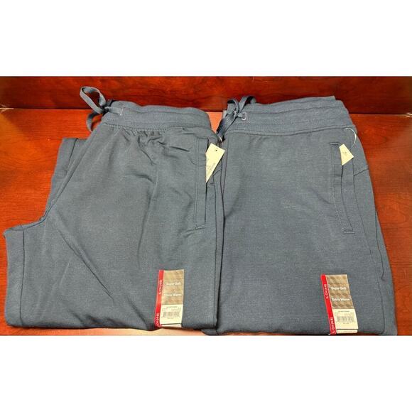 NWT 2 Pack Athletic Works Women Soft Lightweight Jogger Pant w/ Pockets Navy Sm - Picture 10 of 11